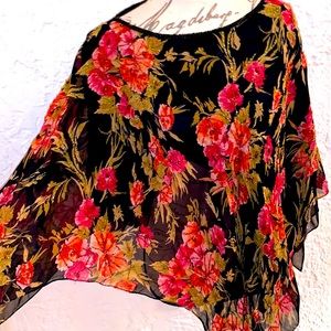 🌹Vintage Stenay Exquisite Beaded Floral Poncho Top